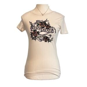 Aeropostale Baby Tee Size XS Felt Embroidered Logo